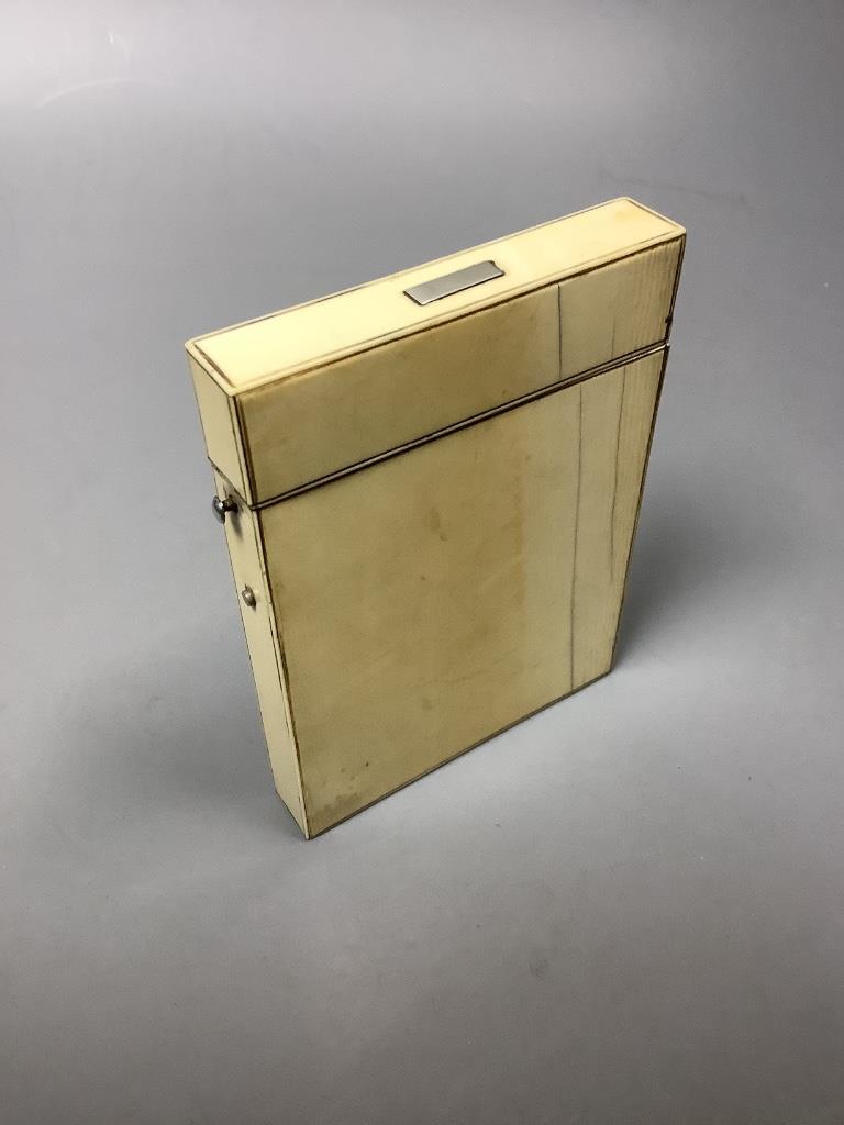 A 19th century Japanese shibayama card case, signed
